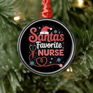 Santa's Lieblingskrankenschwester Weihnachten Ornament Aus Metall