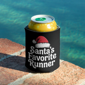 Santas Lieblingsläufer Weihnachtshut Xmas-Saison Dosenkühler