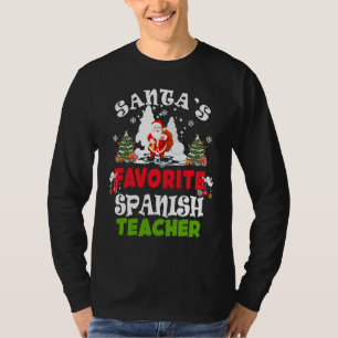 Santa's Lieblingslehrer für Spanisch Weihnachtsfer T-Shirt