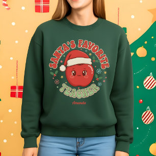 Santa's Lieblingslehrer Lustiges Weihnachten Sweatshirt