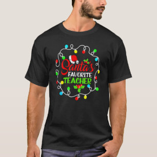 Santa's Lieblingslehrer Weihnachten Santa Hut Lich T-Shirt