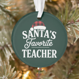 Santa's Lieblingslehrer Weihnachten unterrichtet S Ornament