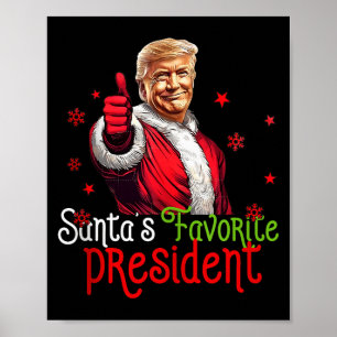 Santas Lieblingspräsident Lustiger Santa Trump 202 Poster