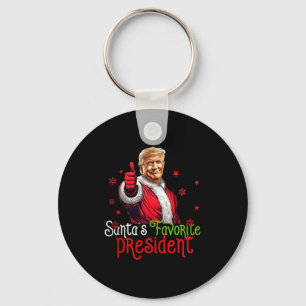 Santas Lieblingspräsident Lustiger Santa Trump 202 Schlüsselanhänger