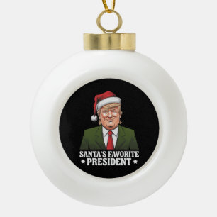 Santas Lieblingspräsident lustiger Trump Weihnacht Keramik Kugel-Ornament