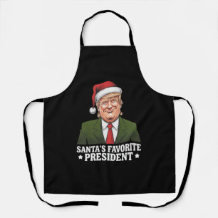 Santas Lieblingspräsident lustiger Trump Weihnacht Schürze
