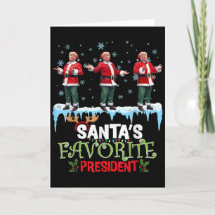 Santas Lieblingspräsident Santa Trump Tanz Lustig  Karte