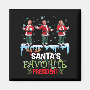 Santas Lieblingspräsident Santa Trump Tanz Lustig Magnet