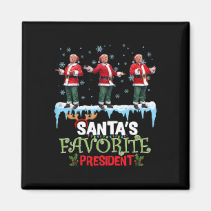 Santas Lieblingspräsident Santa Trump Tanz Lustig Magnet