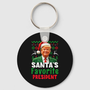Santas Lieblingspräsident Santa Trump Xmas Weihnac Schlüsselanhänger