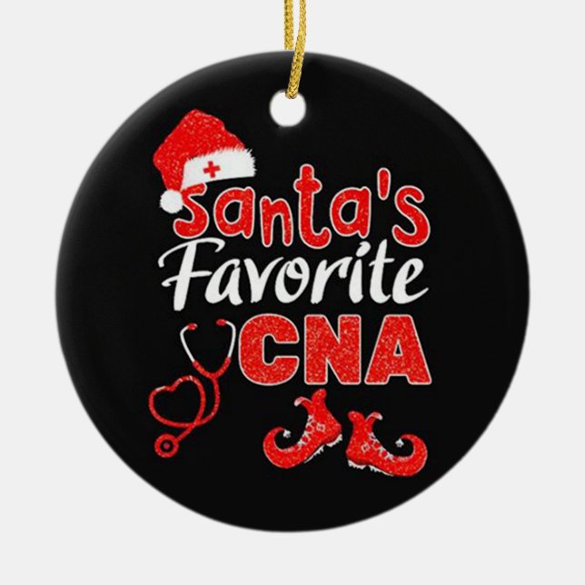 Santas Lieblingsschmuck Keramik Ornament (Vorne)
