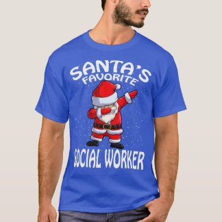 Santas Lieblingssozialarbeiter Weihnachten T-Shirt