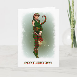 Santas Little Helper Amy Feiertagskarte