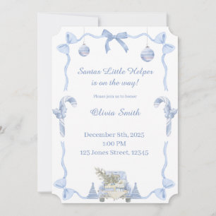 Santas Little Helper Baby Shower Einladung