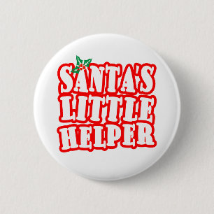 Santas Little Helper Button