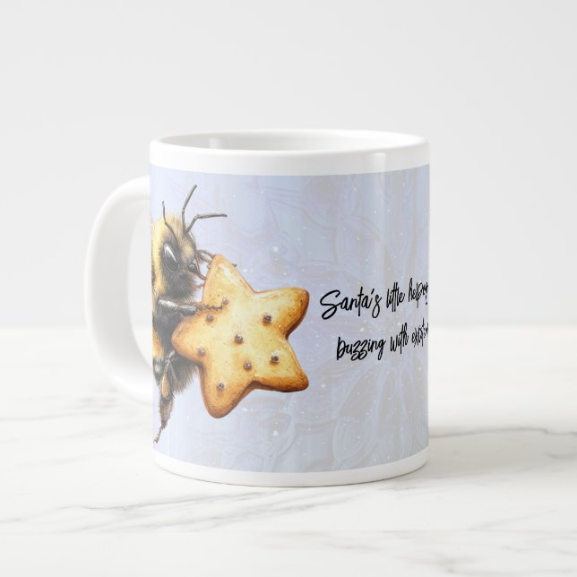 Santa's Little Helpers Are Buzzing With Excitement Jumbo-Tasse (Vorderseite Links)