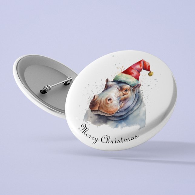 Santa's Little Hippo, Brauch Button (Von Creator hochgeladen)