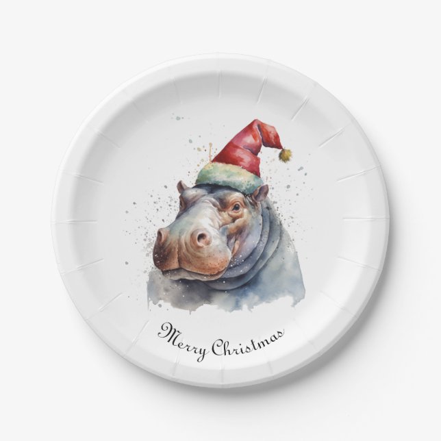 Santa's Little Hippo, Brauch Pappteller (Vorderseite)