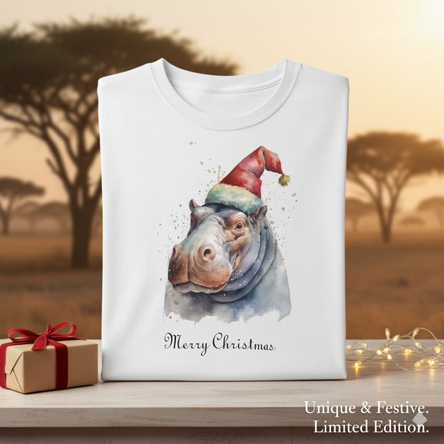 Santa's Little Hippo, Brauch T-Shirt (Von Creator hochgeladen)