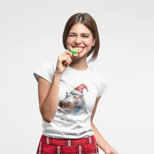 Santa's Little Hippo, individuell T-Shirt