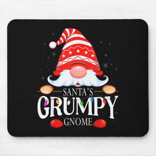 Santa's Mpy Gnome Matching Christmas Pajama  Mousepad (Vorne)