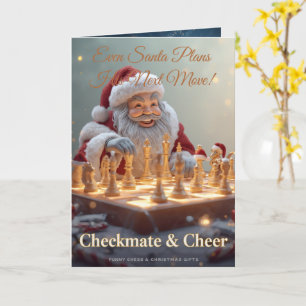 Santas nächster Zug – Lustige Schach-Weihnachtsgrü Karte