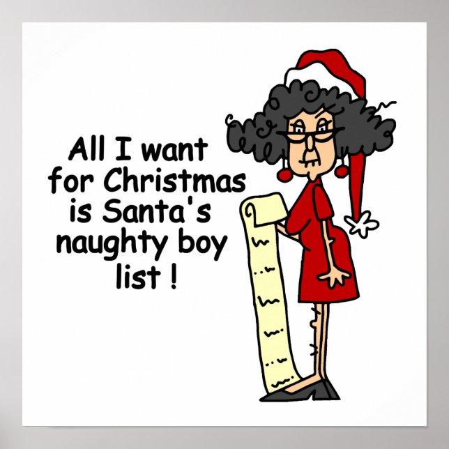 Santa's Naughty Boy List Poster (Vorne)
