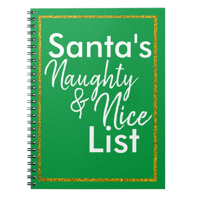 Santa's Naughty & Nice Journal Notizblock (Vorderseite)