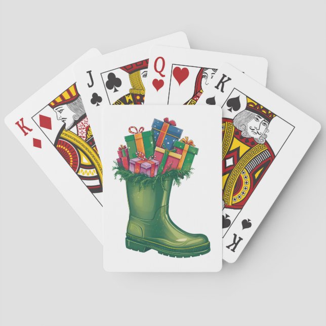 Santa's New Boots Classic Playing Cards Spielkarten (Rückseite)