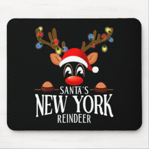 Santas New York Rentiere Lustige Weihnachten passe Mousepad