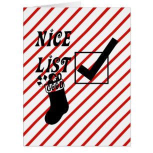 Santas Nice list Christmas Strumpf art