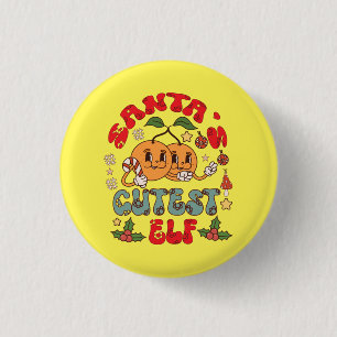 Santa's Niedlicher Elf Sublimation-80881 Button