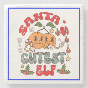 Santa's Niedlicher Elf Sublimation-80881 Steinuntersetzer