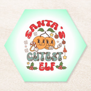 Santa's Niedlicher Elf Sublimation-80881 Untersetzer