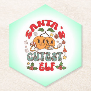 Santa's Niedlicher Elf Sublimation-80881 Untersetzer