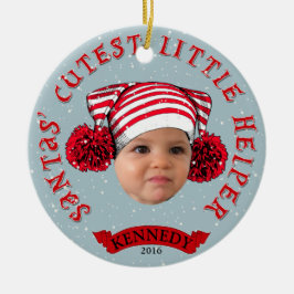 Santas' Niedlicher kleiner Helfer Keramik Ornament