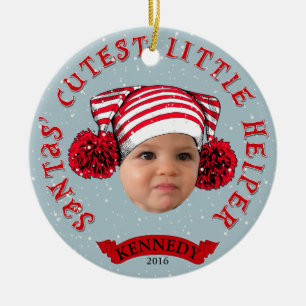 Santas' Niedlicher kleiner Helfer Keramik Ornament