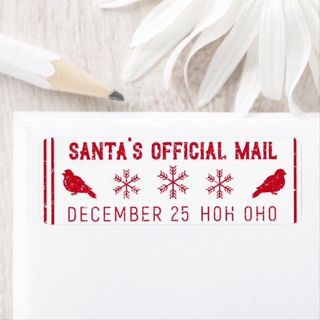 Santa's offizielle Mail-Briefmarke (Insitu)