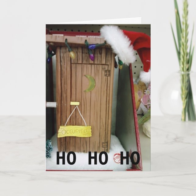 SANTA'S OUTHOUSE GREETINGS FEIERTAGSKARTE (Vorderseite)