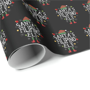 Santas philippinischer Elf - Weihnachten auf den P Geschenkpapier