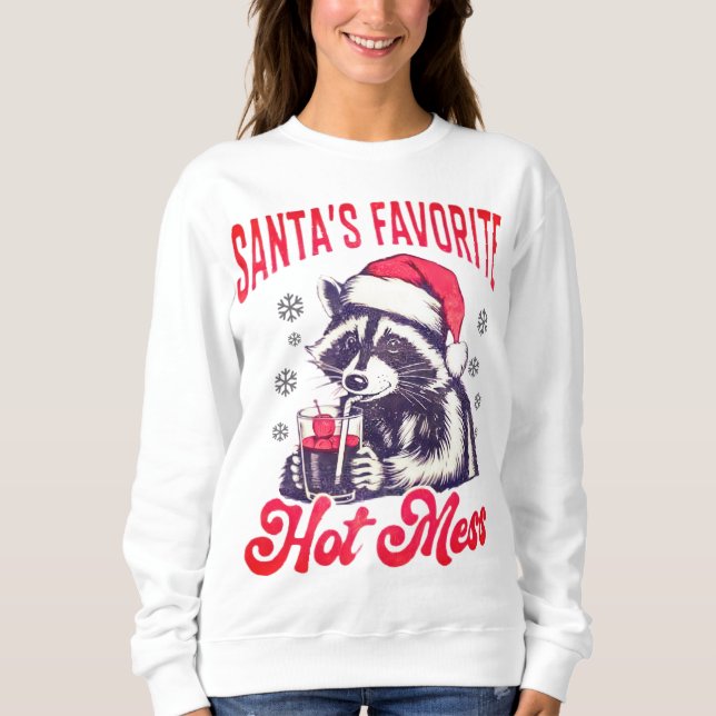 Santas Raccoon Sweatshirt (Vorderseite)