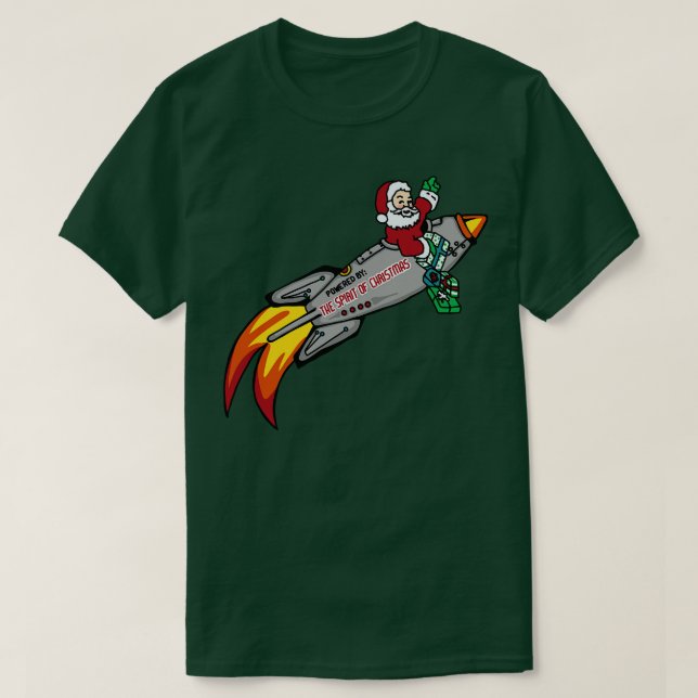 Santas-Raketenschiff T-Shirt (Design vorne)