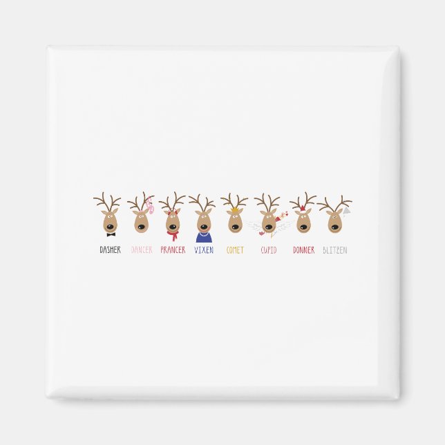 Santas Reindeer Magnet (Vorne)