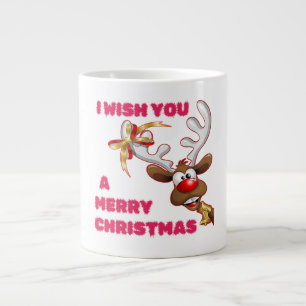 SANTA'S REINDEER WÜNSCHT IHNEN EINEN KLEINEN CHRIS Jumbo-Tasse