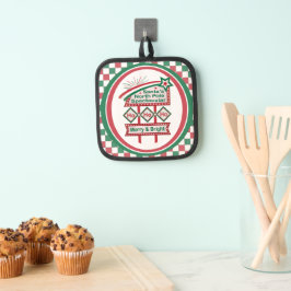 Santa's Retro Marquee - Ho Ho Ho Merry & Bright Topflappen