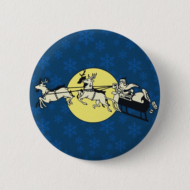 Santas Schlitten Button (Vorderseite)