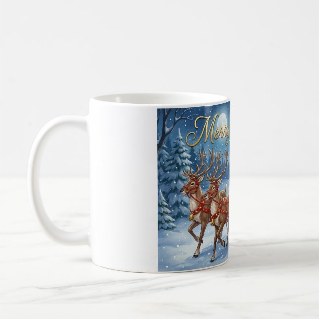 Santas Schneeschlittenfahrt Kaffeetasse (Links)