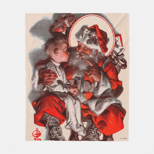 Santas Schoß Fleecedecke (Vorderseite)