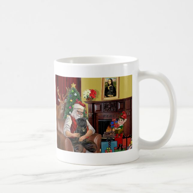 SantAs schwarzer Mops Kaffeetasse (Rechts)
