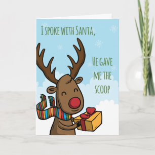 Santa's Scoop Feiertagskarte